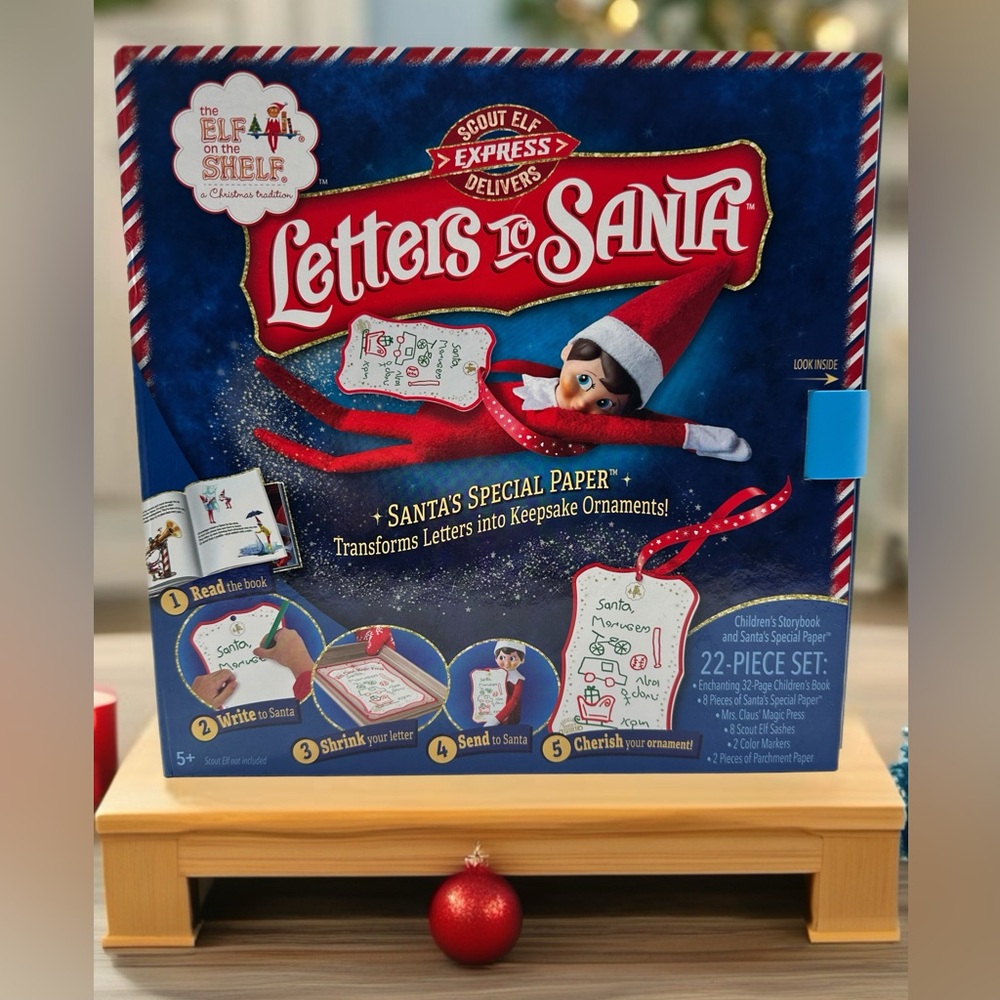 Elf on the Shelf Letters To Santa Craft Activity Kit 22 Pc Set Shrinking Paper